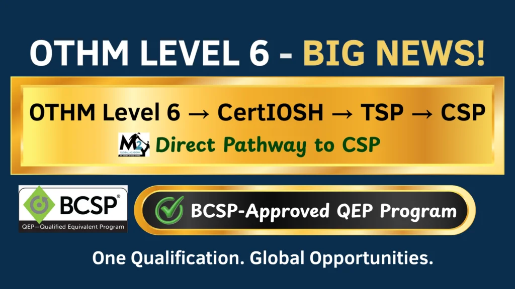 othm level 6 diploma tsp certiosh