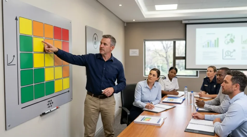 5x5 risk matrix in workplace safety training