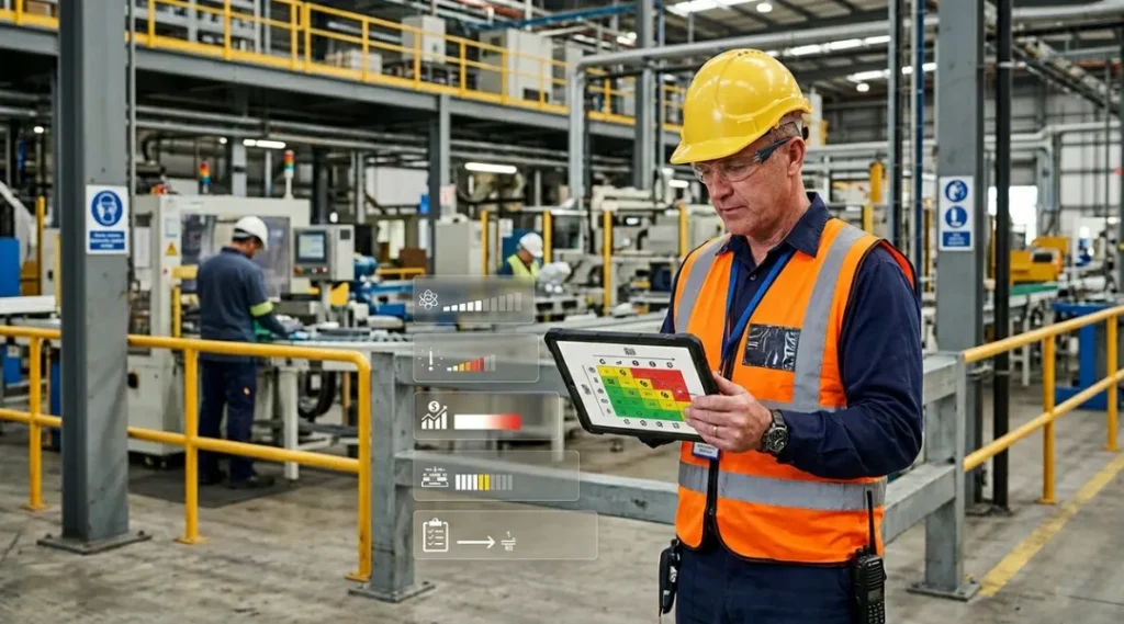 risk matrix used to prioritize workplace hazards